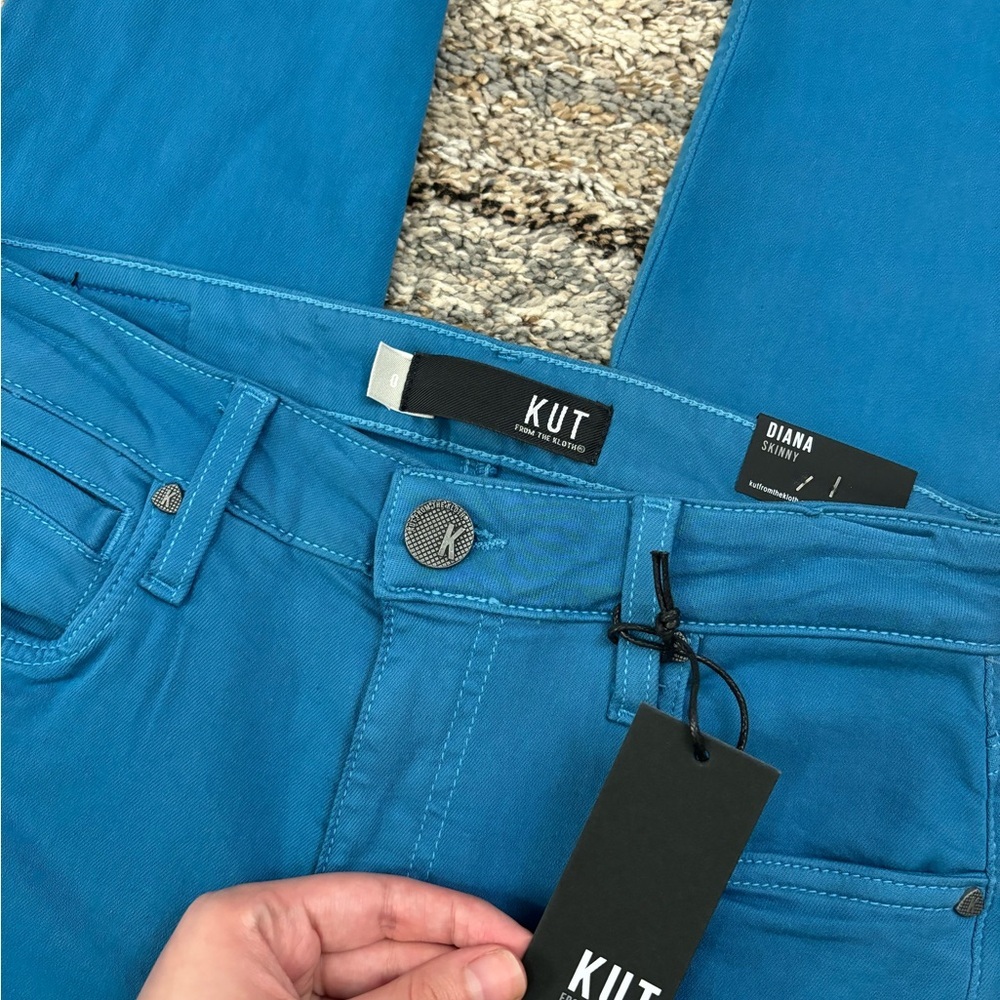 KUT From The Kloth Diana Skinny Jeans Sz 0 NWT | KUT Blue Diana Skinny Jeans - - Picture 4 of 14